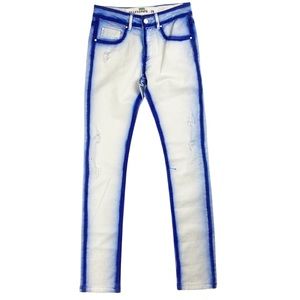 Filles A Papa Reverse Dye Distressed Skinny Jeans